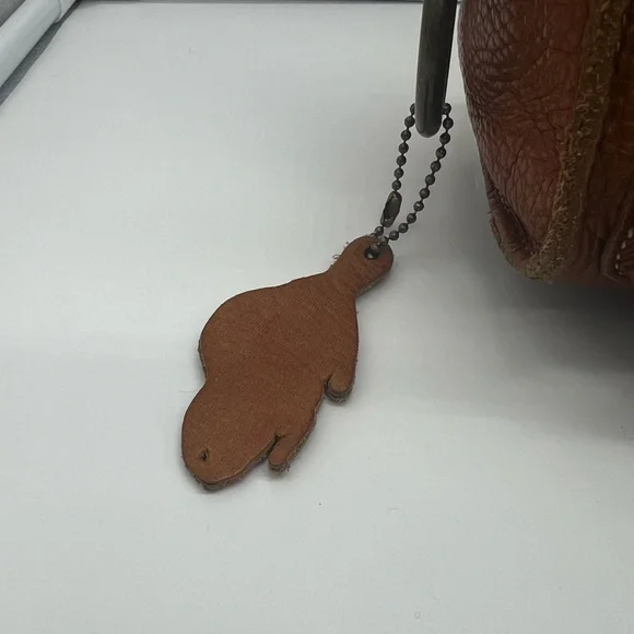 ROOTS VINTAGE Cognac Brown Leather Mini Emily Tassel Double Handles Shoulder Bag - Picture 5 of 16